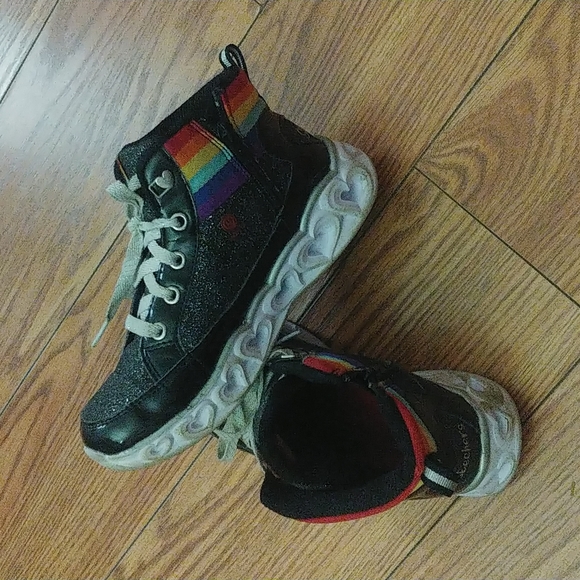 Skechers Big Girls sneaker with lights Size 3 - Picture 3 of 6